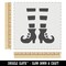 Witch Shoes Striped Stockings Halloween Wall Cookie DIY Craft Reusable Stencil